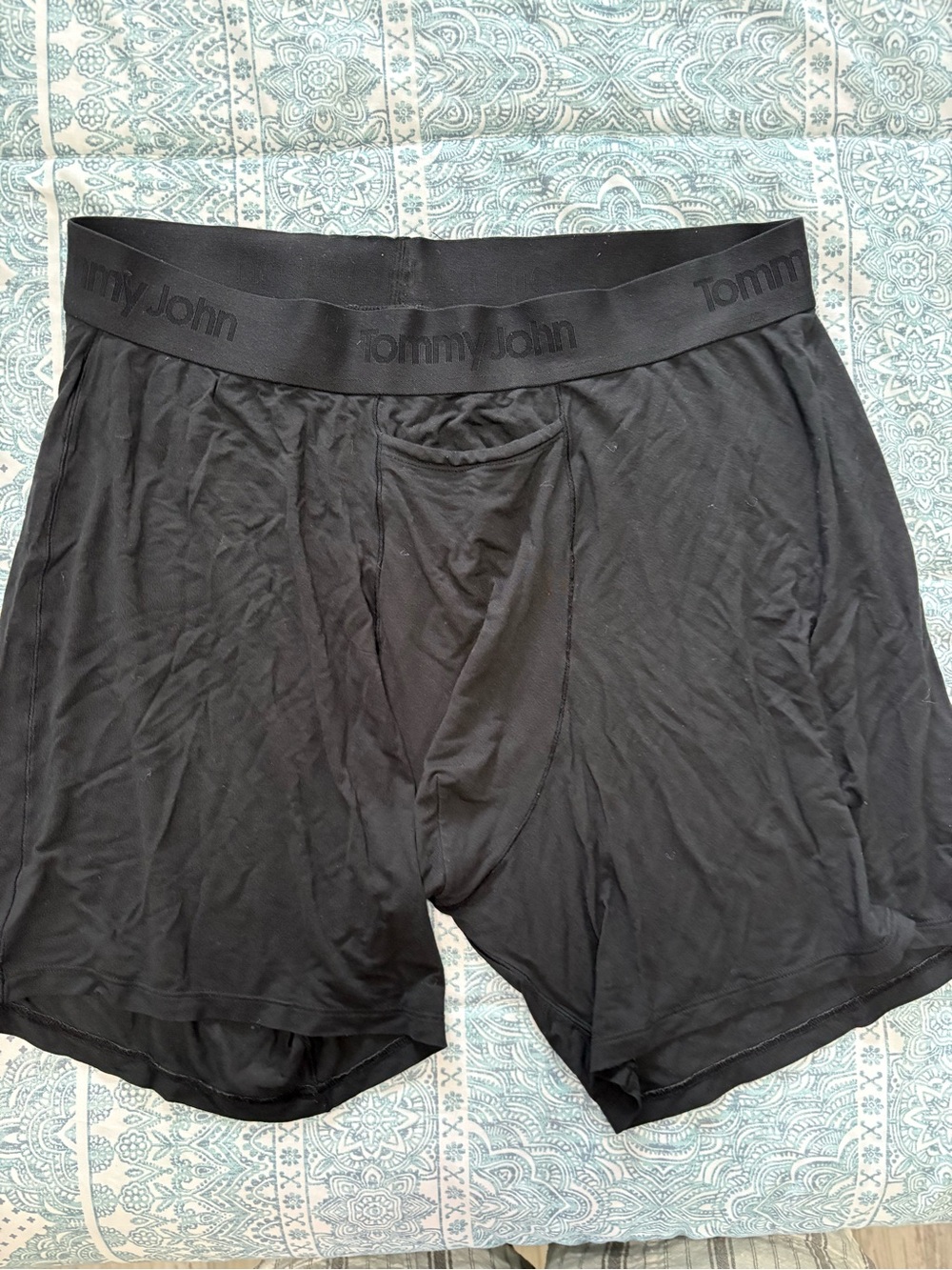 Tommy John Black Modal-Look Boxer Briefs